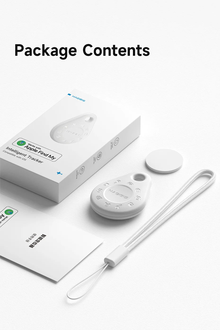 Hagibis Bluetooth Tracker Keys Finder for Apple Find My Item Locator GPS Tracker for iPhone Keys Wallet Suitcase Luggage Bags - Intechlegent