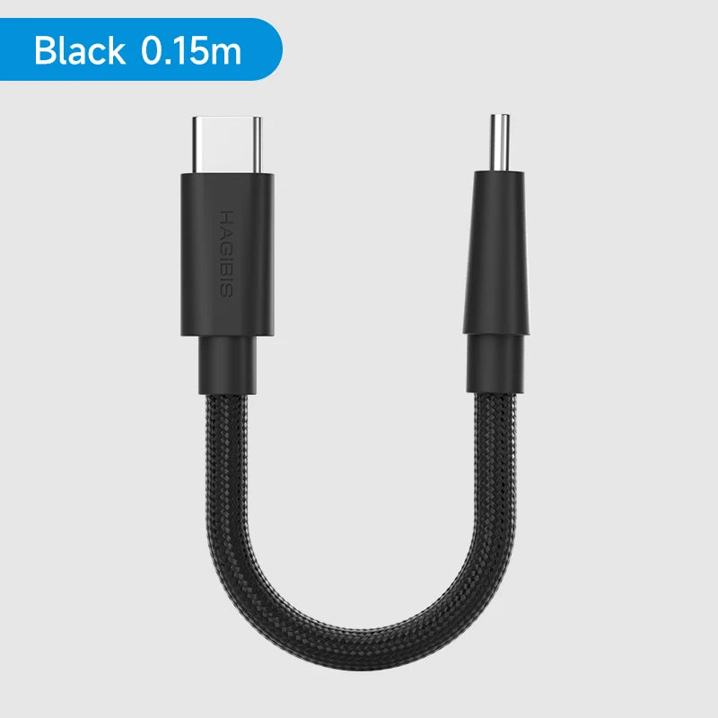 Hagibis USB4 Cable Vertical Plug USB C to USB C Short Cable 80Gbps 240W PD3.1 8K Cord for Thunderbolt 4/5 Mac mini M4 Mac Studio