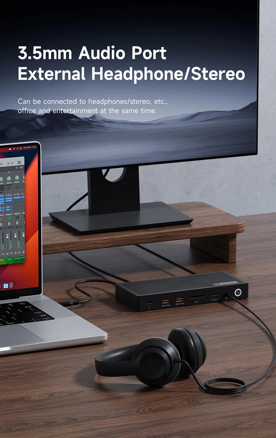 Hagibis Thunderbolt 4 Hub with Dual Monitor 8K/4K Display Dock 40Gbps Docking Station Thunderbolt Certified for Macbook Windows