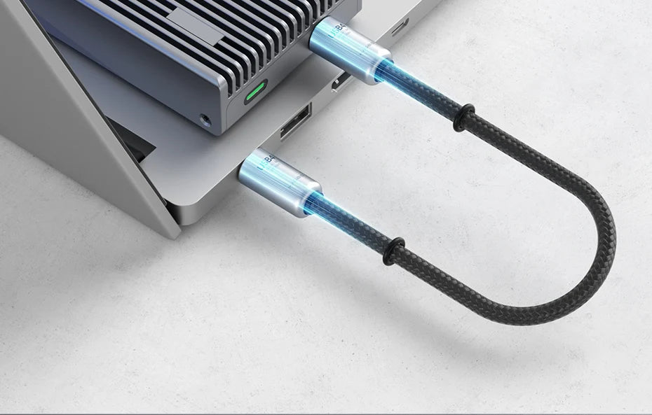 Hagibis USB4 Phone Lanyard Cable Portable USB C to Type-C Wrist Lanyard Cable 240W 80Gbps for Thunderbolt 4/5 iPhone 16 Pro SSD - Intechlegent