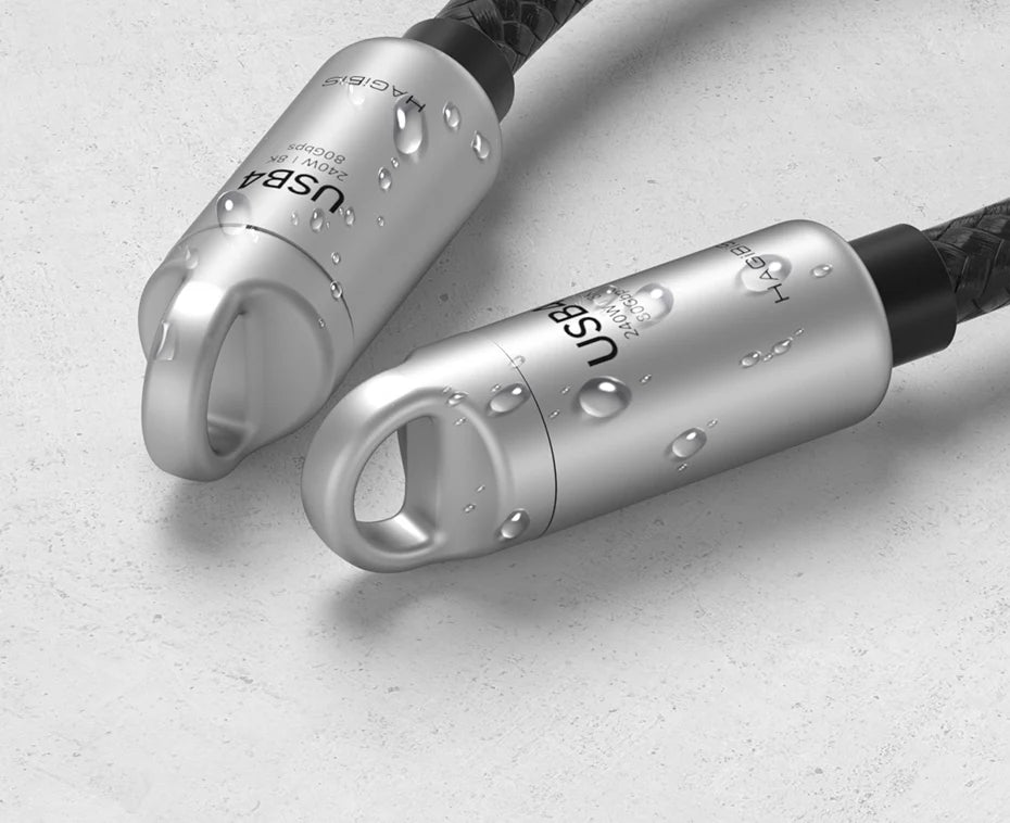 Hagibis USB4 Cable Portable Keychain Short C to C Cable Lanyard Type-C Cable 240W 80Gbps for Thunderbolt 4/5 iPhone 16 Pro SSD - Intechlegent