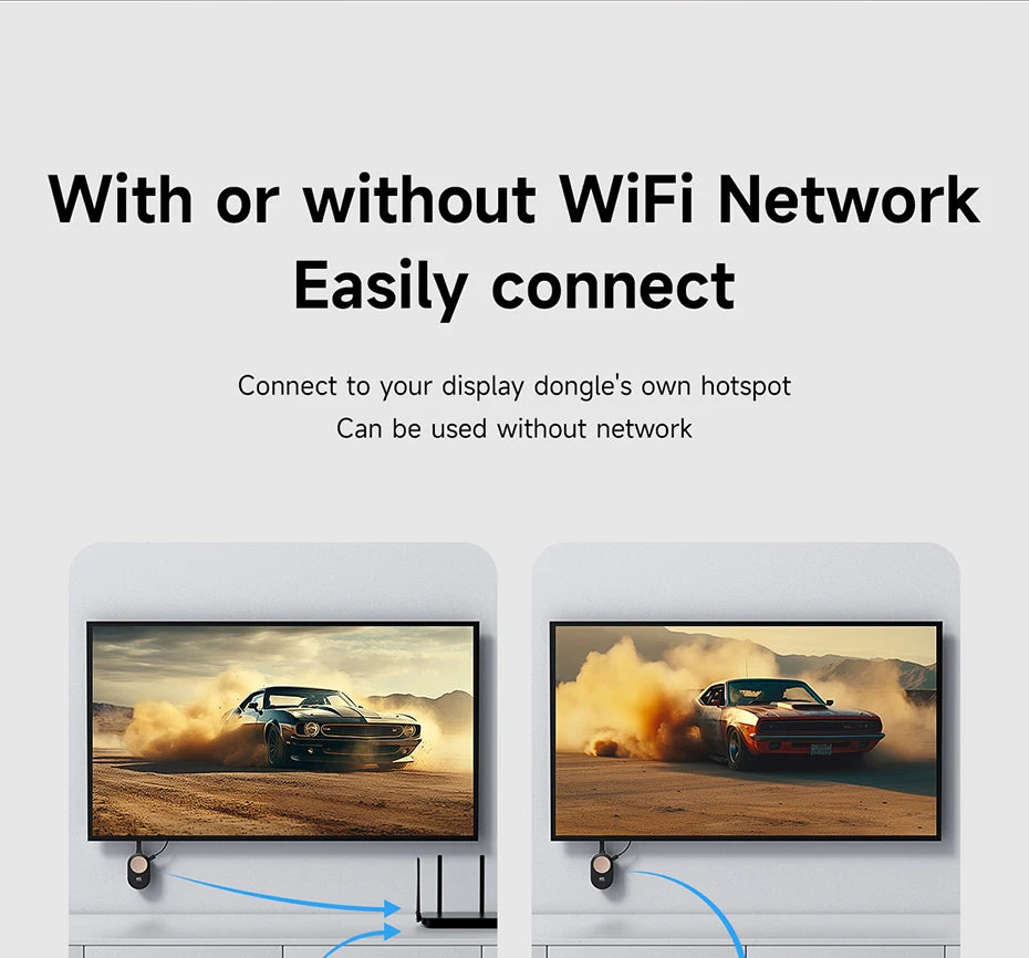 Hagibis Wireless HDMI-Compatible Display Dongle Adapter 4K@60Hz Wireless Extender for Laptop PC Smartphone HDTV Projector iOS - Intechlegent