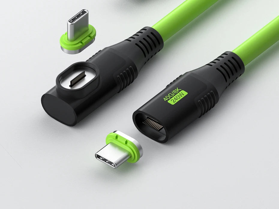 Hagibis USB C Magnetic Fast Charging Cable PD 240W 40Gbps Compatible with Thunderbolt 4/3 Video Cord For Laptop iPhone 17 Tablet