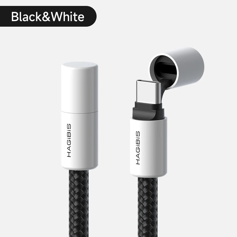 Hagibis USB C to USB C Cable With Protective Cap 240W Type C Cable PD 3.1 Fast Charging Cord for iPhone 16 15 Macbook Pro iPad - Intechlegent