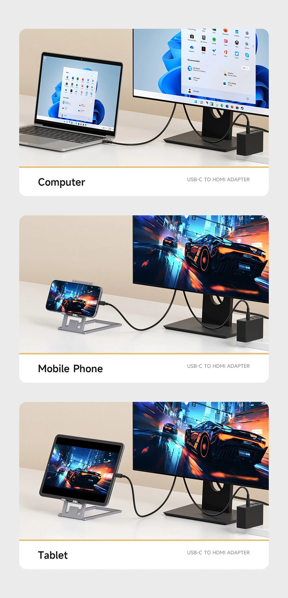 Hagibis Switch Dock for Nintendo Switch/OLED USB C to HDMI-Compatible Cable Adapter 8K60Hz 100W PD for Laptop SteamDeck ROG Ally