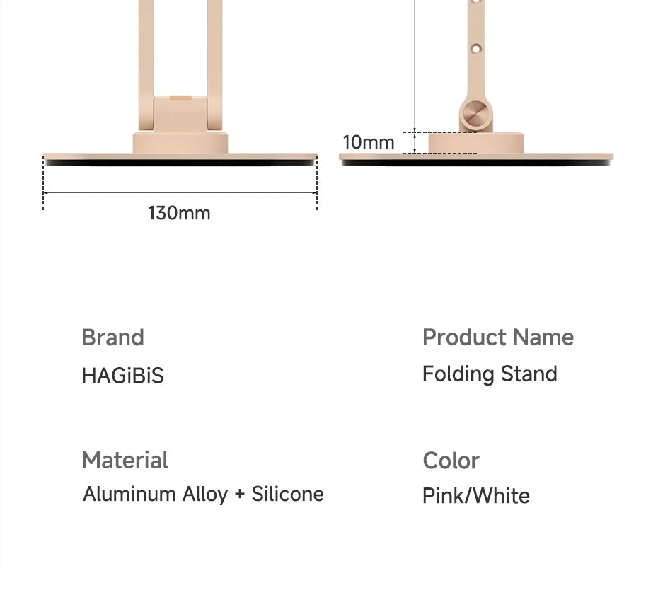 Hagibis Magnetic Phone Stand for MagSafe 360° Rotation Foldable Desk Phone Holder Height Adjustable for iPhone 17 Pro Max 16 15