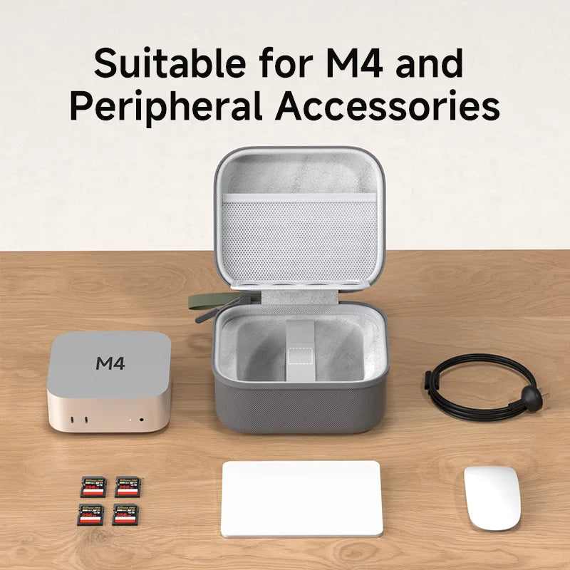 Hagibis Electronic Organizer Travel Case Bag for Mac mini M4/M4 Pro Portable Carry Case Hard Shell Shockproof for Mouse Charger