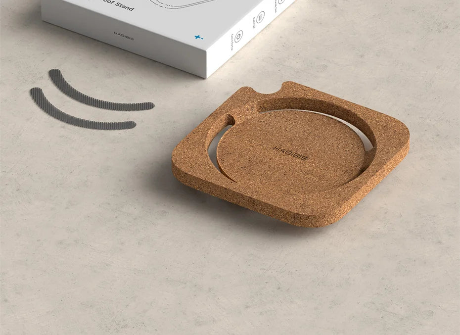 Hagibis Desktop Stand for Mac mini M4/M4 Pro 2024 Dustproof Coffee Cork Bracket Base Heat Dissipation Holder Cooling Accessories
