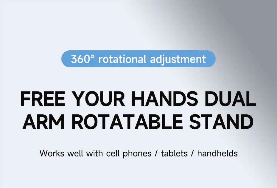 Hagibis 360° Rotating Tablet Stand Adjustable Tablet Holder Dual Rod Support Aluminum Foldable Cradle for iPad Pro Switch ROG - Intechlegent