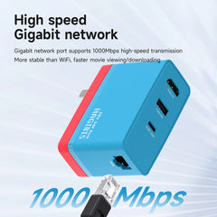 Hagibis Switch Portable Dock 65W GaN Fast charger 4K Gigabit Ethernet TV Docking station power supply for Nintendo Switch/OLED - Intechlegent