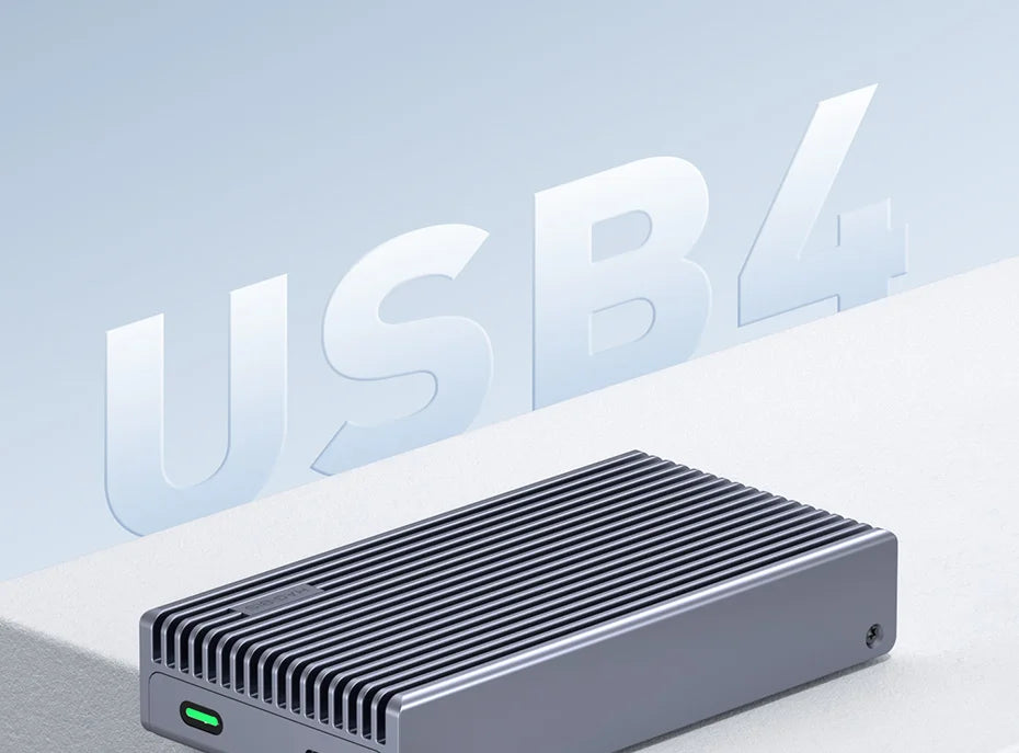 Hagibis 40Gbps USB4 M.2 NVMe SSD Enclosure With LED Display USB4 Cable for Thunderbolt 4/3 USB 3.2/3.1/3.0 B+M M-Key SSD Case