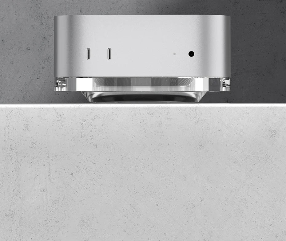 Hagibis Desktop Dustproof Stand for Mac mini M4/M4 Pro Transparent Acrylic Dock Desk Holder Heat Disspation Mount Accessories