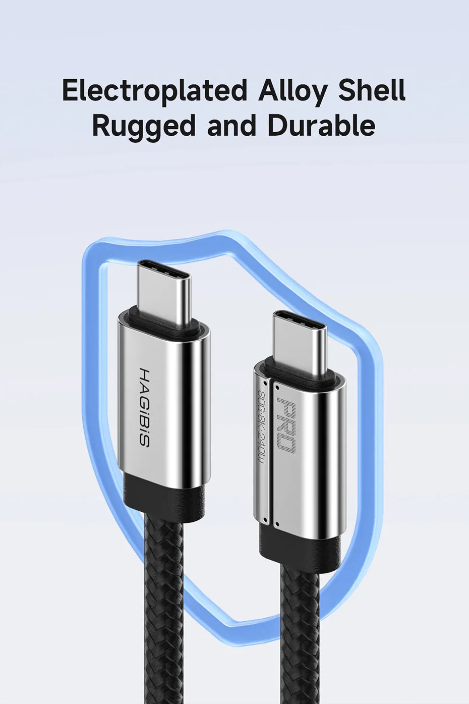 Hagibis USB C to USB C Full Function Cable Super Soft USB4 80Gbps 8K 240W Fast Charging Cord for Thunderbolt 4/5 iPhone Laptop - Intechlegent