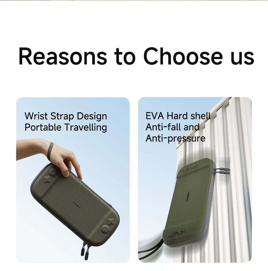 Hagibis Portable Carrying Case for Switch 2 Traveling Bag Hard Shell NS Accessories Protective Cover with 10 Games Cartridges