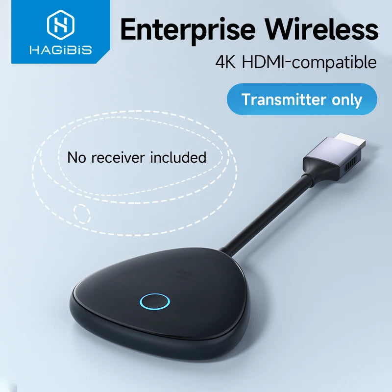 Hagibis Wireless 4K HDMI-compatible Transmitter Wireless Extender HD Transmitter Display Dongle for Laptop PC-Only Transmitter - Intechlegent