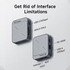 Hagibis Magnetic Card Reader SD4.0 312MB/s USB-C to SD MicroSD TF Memory Card Magnet HUB UHS-II for Laptop iPhone 17/16 Macbook