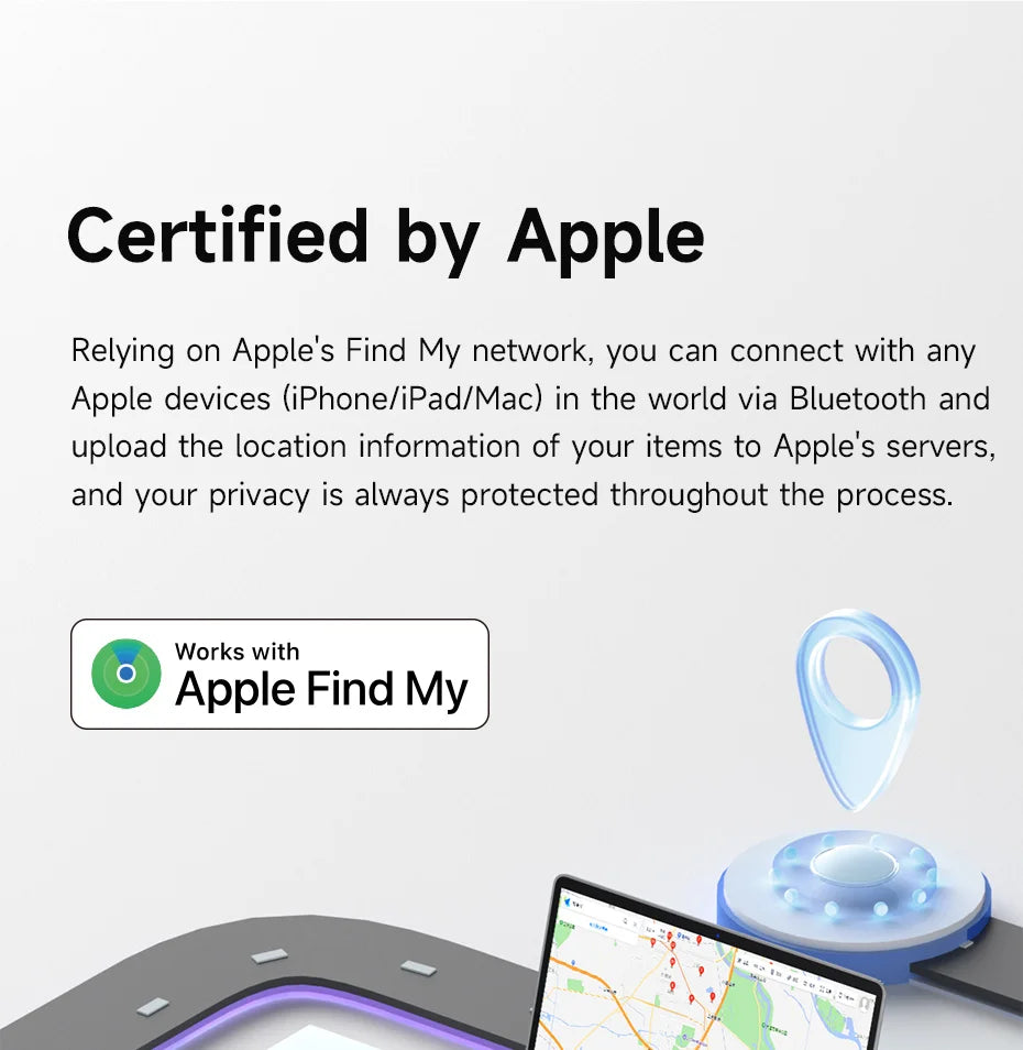 Hagibis Bluetooth Tracker Keys Finder for Apple Find My Item Locator GPS Tracker for iPhone Keys Wallet Suitcase Luggage Bags - Intechlegent