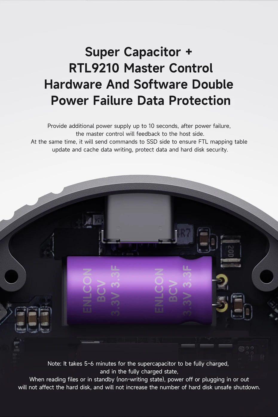 Hagibis Magnetic M.2 2230 NVMe SSD Enclosure USB C 3.2 Gen2 to NVMe PCI-E Magsafe SSD Case 100W PD for iPhone 16 ProRes MacBook