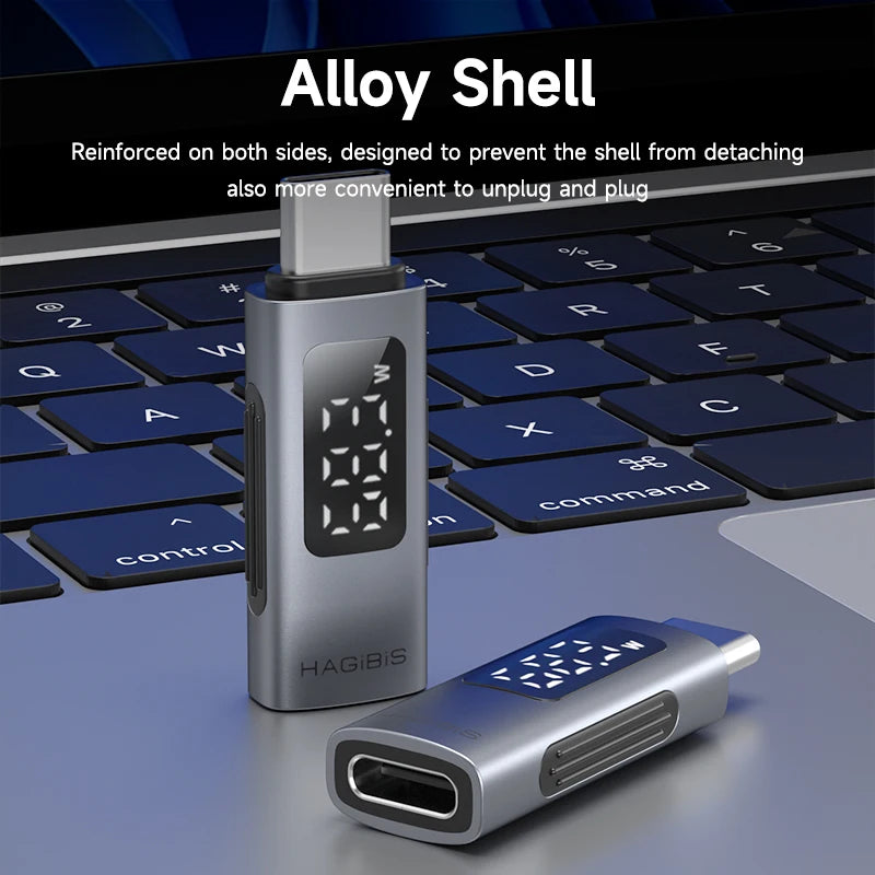 Hagibis LED Display 240W USB C Adapter Type C to USB C USB4 Connector 40Gbps 8K@60Hz for Thunderbolt 4/3 iPhone 16 Macbook Pro - Intechlegent