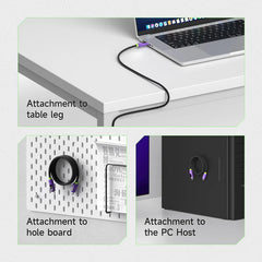 Hagibis Magnetic USB C to USB C Cable With LED Display USB C Charger Cable Type-c PD 240W Fast Charging Cord For iPhone 16/15 - Intechlegent