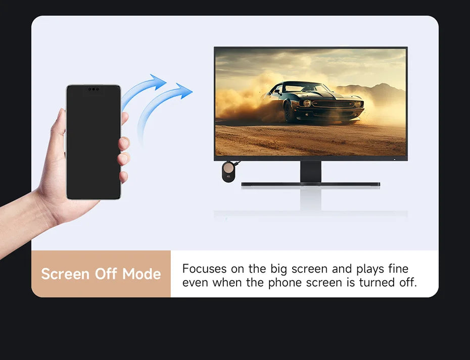 Hagibis Wireless HDMI-Compatible Display Dongle Adapter 4K@60Hz Wireless Extender for Laptop PC Smartphone HDTV Projector iOS - Intechlegent