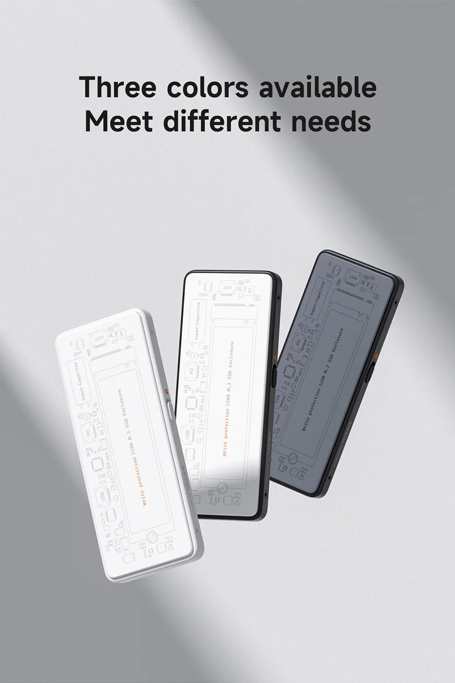 Hagibis M.2 NVMe SSD Enclosure Write Protect USB C 3.2 Gen2 to NVMe PCI-E M.2 SSD Case With 100W PD for iPhone 16 15 Pro MacBook - Intechlegent