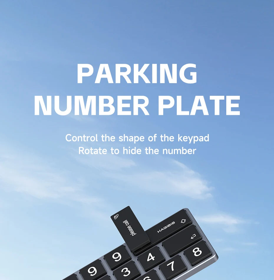 Hagibis Car Temporary Parking Phone Number Plate Parking License Aluminum Creative Parking Telephone Number Card Accessories