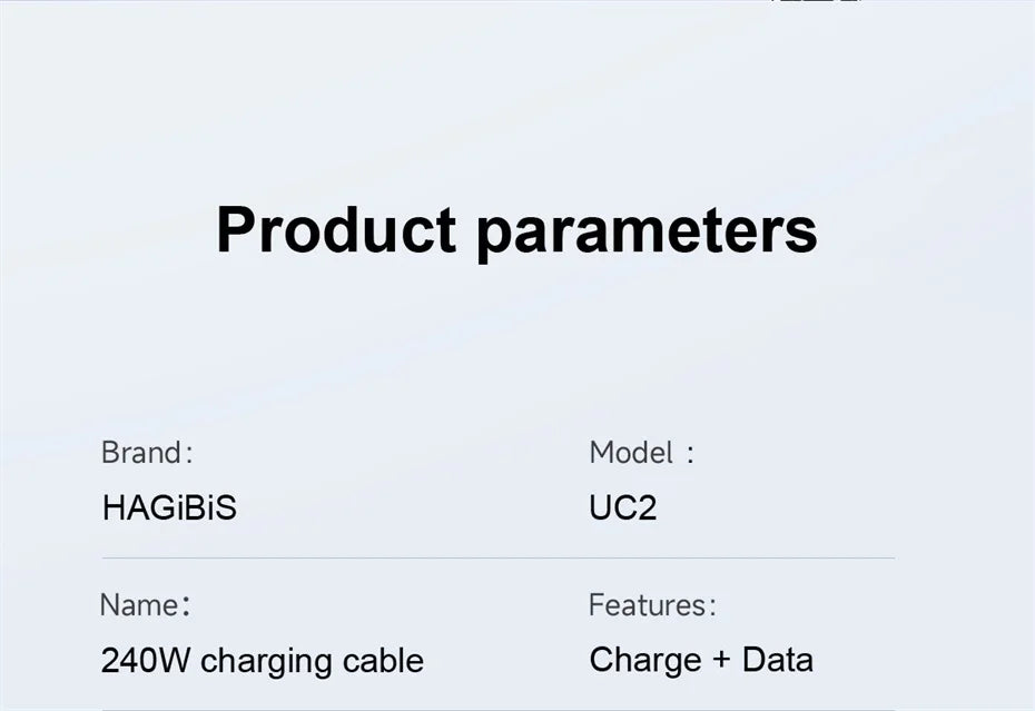 Hagibis 240W USB Type C Cable PD 3.1 Fast Charging Type C to Type C line for MacBook Pro Air PS4/5 iPhone 17 Switch iPad Samsung
