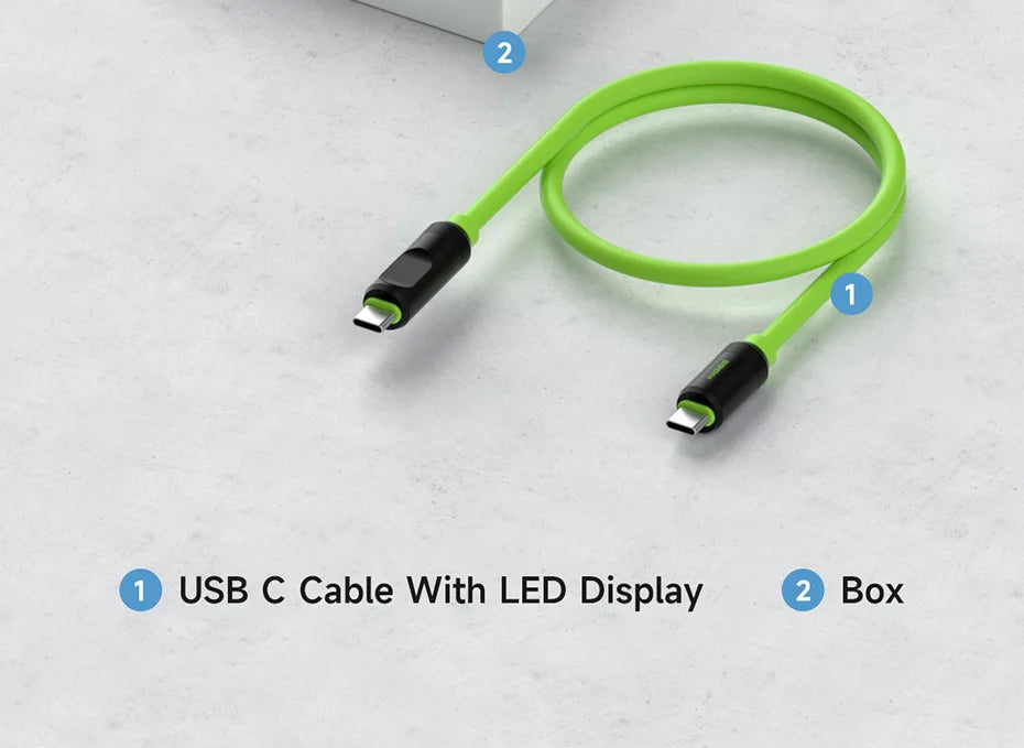 Hagibis USB C Fast Charger Cable With LED Display PD 240W 40Gbps Video Cord Compatible with Thunderbolt 4/3 For iPhone 16 Laptop - Intechlegent