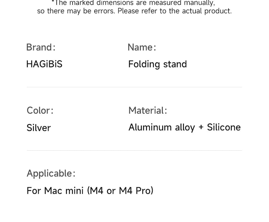 Hagibis Desktop Stand for iPad Pro/Air Mac mini M4/M4 Pro Storage Metal Holder 360° Adjustable Foldable Multifunction Bracket