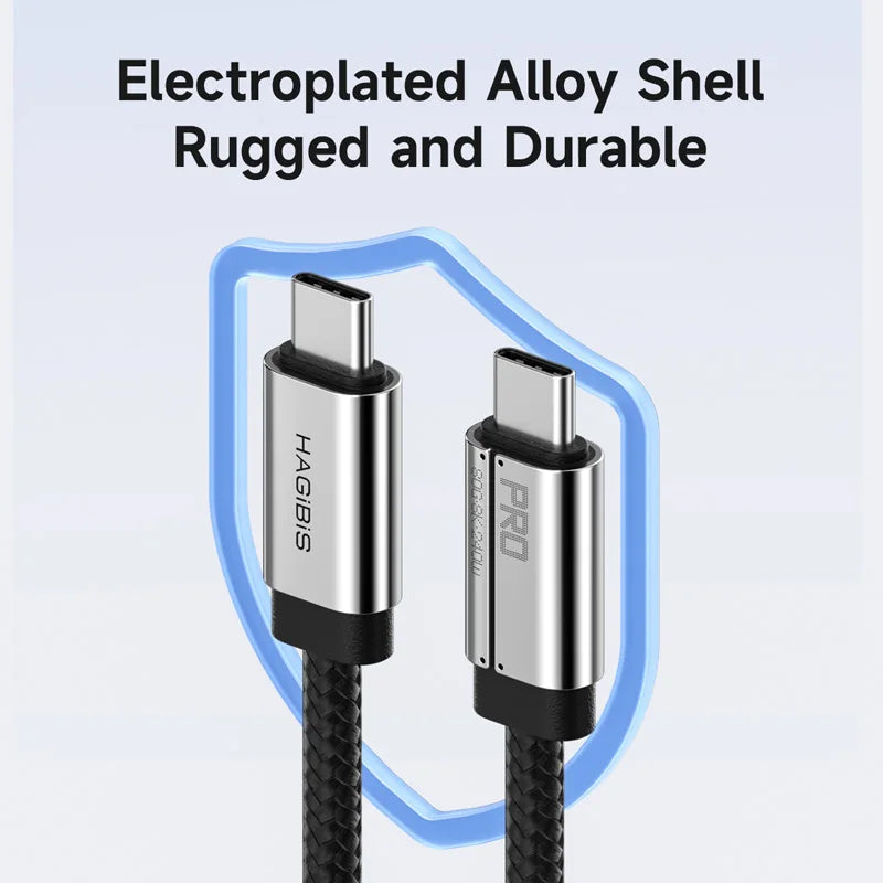 Hagibis USB C to USB C Full Function Cable Super Soft USB4 80Gbps 8K 240W Fast Charging Cord for Thunderbolt 4/5 iPhone Laptop - Intechlegent