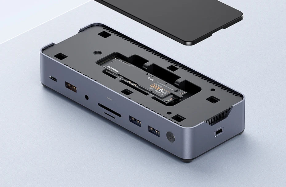 Hagibis USB C Docking Station Type C to 8K DP HDMI-Compatible Triple Display M.2 SSD PD3.0 RJ45 15 in 1 USB C HUB for PC Laptops