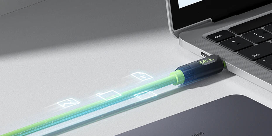 Hagibis USB C Fast Charger Cable With LED Display PD 240W 40Gbps Video Cord Compatible with Thunderbolt 4/3 For iPhone 16 Laptop - Intechlegent