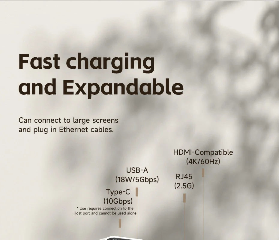 Hagibis 100W GaN Docking Station for Switch ROG Ally Steam Fast Charger 4K Monitor 2.5G Ethernet for Thunderbolt 4/3 Macbook Pro