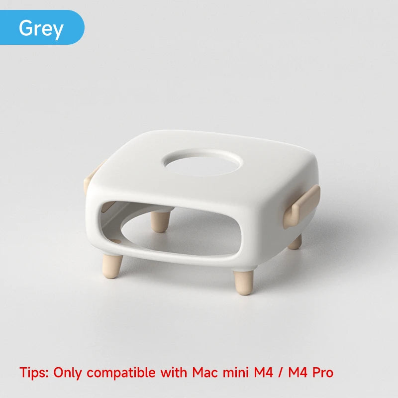 Hagibis Silicone Protective Cover Case for Mac Mini M4/M4 Pro 2024 Soft Shockproof Anti-Scratch Dock Dustproof Desk Stand Cute - Intechlegent