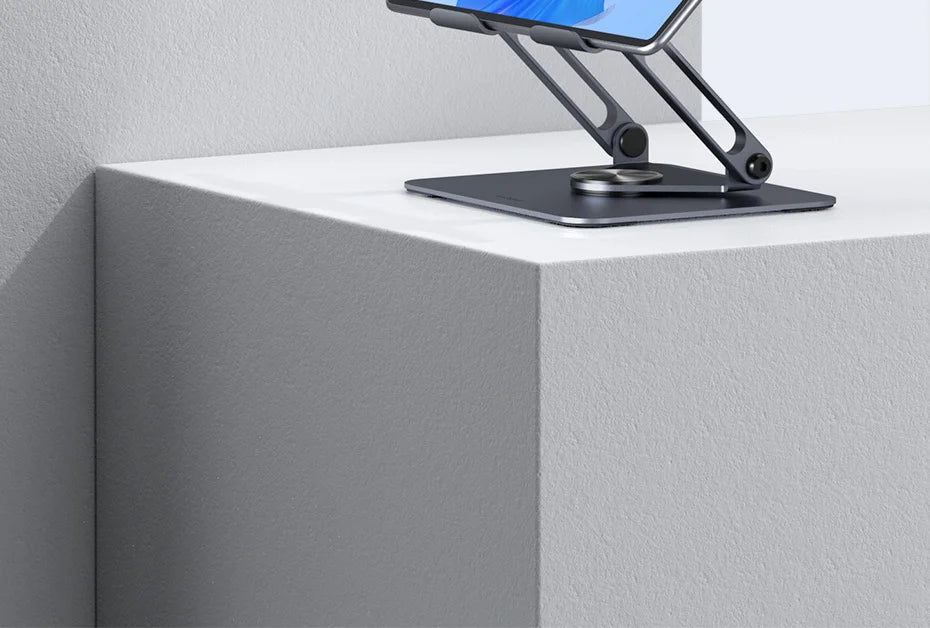 Hagibis 360° Rotating Tablet Stand Adjustable Tablet Holder Dual Rod Support Aluminum Foldable Cradle for iPad Pro Switch ROG - Intechlegent