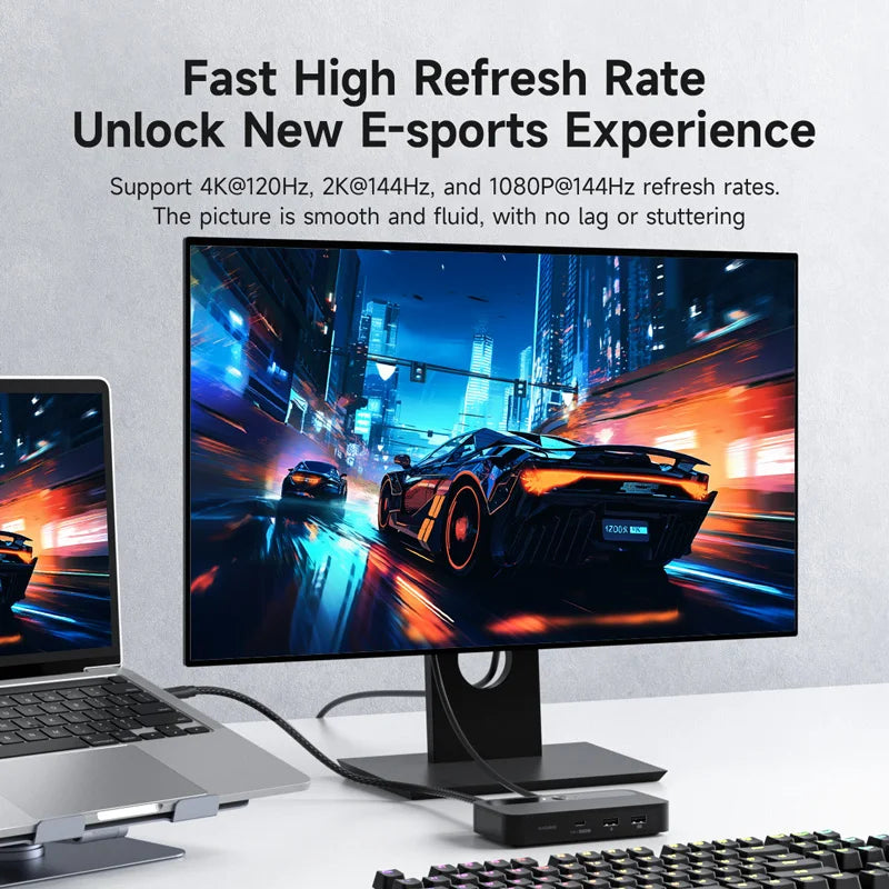 Hagibis USB C KVM Switch 1 Monitor 2 Computers 4K HDMI KVM Switches USB Hub PD for Sharing One Monitor Keyboard Mouse Printer