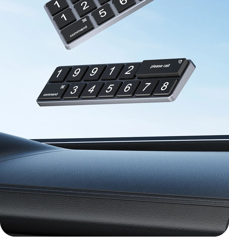 Hagibis Car Temporary Parking Phone Number Plate Parking License Aluminum Creative Parking Telephone Number Card Accessories