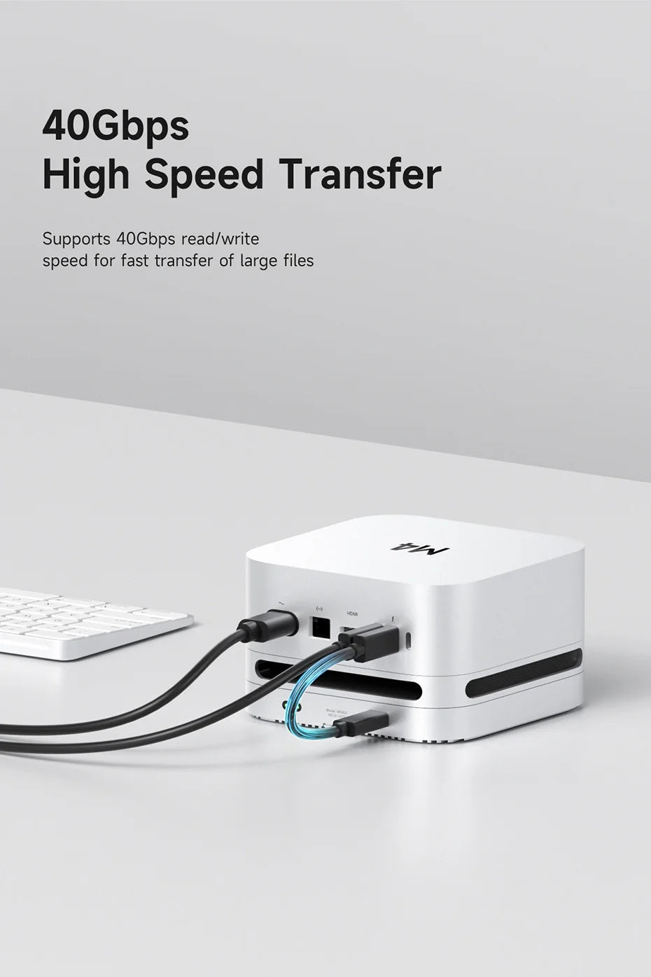 Hagibis USB4 Hard Drive Enclosure 40Gbps M.2 NVMe SSD Case for Mac mini M4/M4 Pro Compatible with Thunderbolt 5/4 External SSD - Intechlegent