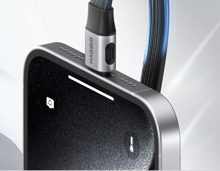 Hagibis Short USB C to USB C Full Function Cable USB4 V2 Date Cable 80Gbps 8K PD 240W Cord for Thunderbolt 4/5 iPhone Laptop SSD - Intechlegent