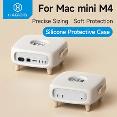Hagibis Silicone Protective Cover Case for Mac Mini M4/M4 Pro 2024 Soft Shockproof Anti-Scratch Dock Dustproof Desk Stand Cute - Intechlegent