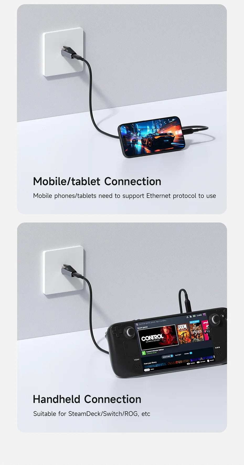 Hagibis USB C to Ethernet Adapter 1Gbps Gigabit USB C Female to RJ45 Male Network Converter for MacBook Pro iPhone 16  iPad XPS