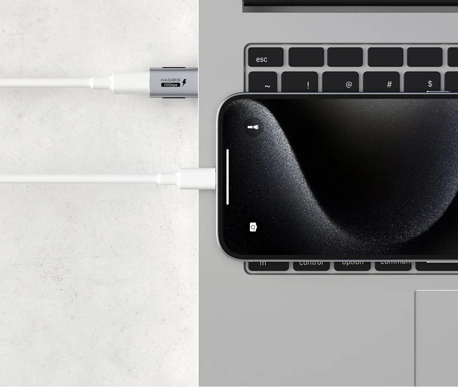Hagibis USB A Male to USB C Female Adapter 10Gbps High-Speed Data Transfer 60W Fast Charging Conventer Plug for Macbook Tablet