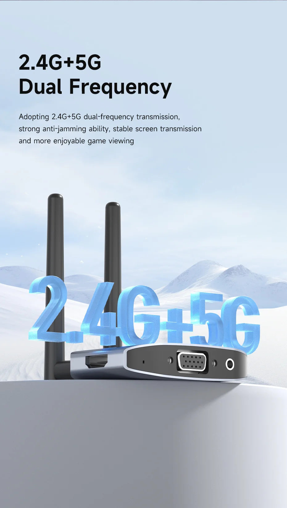 Hagibis Wireless HDMI-compatible Transmitter and Receiver Kit Type-C USB Dual Plug Extender TV Dongle for HD Display Projector - Intechlegent