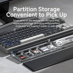 Hagibis Acrylic Magnetic Keyboard Wrist Rest Ergonomic Memory Foam Easy Typing Pain Relief Desktop Storage Organizer for Office