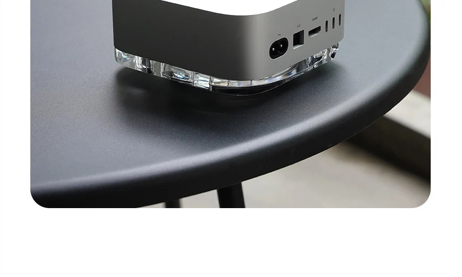 Hagibis Desktop Dustproof Stand for Mac mini M4/M4 Pro Transparent Acrylic Dock Desk Holder Heat Disspation Mount Accessories