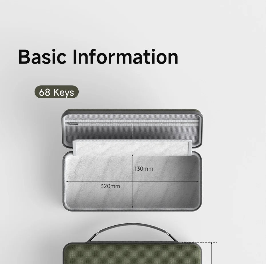 Hagibis Keyboard Portable Carrying Case 68/87 Keys EVA Travel Pouch Electronic Organizer Travel Case Bag Hardshell Shockproof