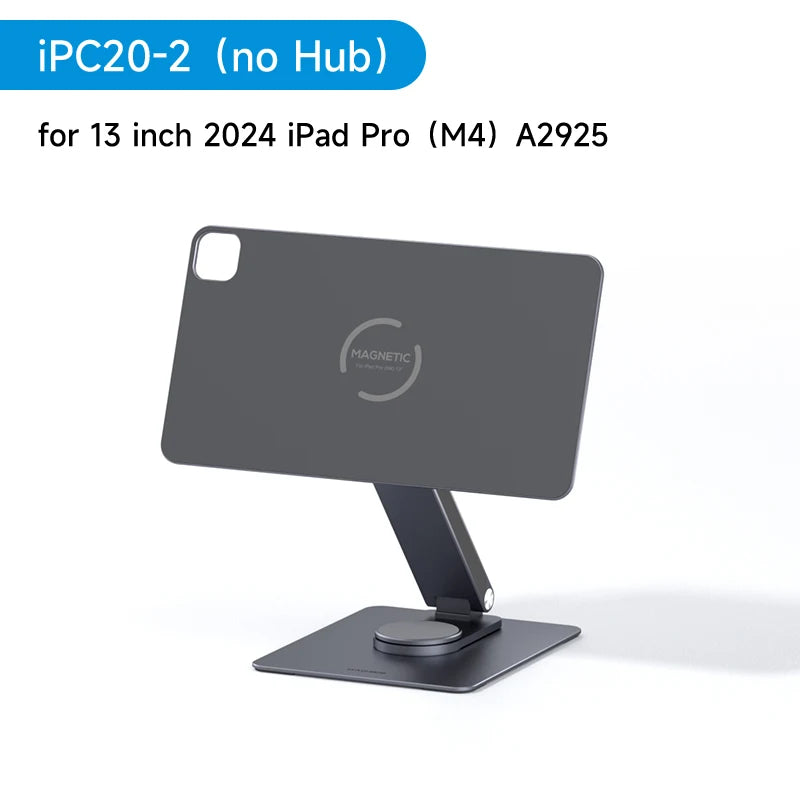 Hagibis Magnetic Stand for iPad Pro M4 2024 11inch 13inch with Hub Tablet Docking Station 360° Adjustable Mount Foldable Holder - Intechlegent