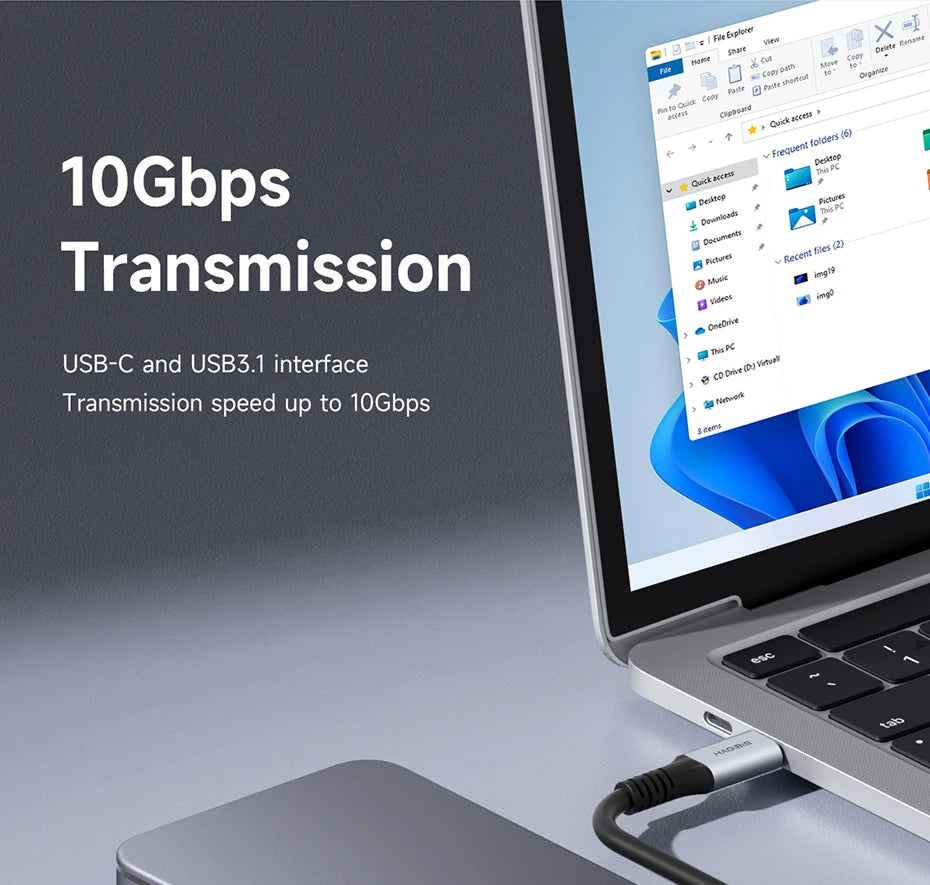 Hagibis 9 in 1 USB C HUB with M.2 NVMe/SATA SSD Enclosure 4K HDMI-compatible 100W PD USB 3.1 Docking station for Windows mac OS - Intechlegent