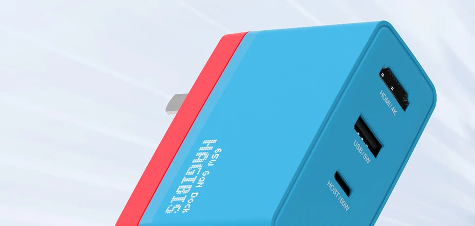 Hagibis Switch Portable Dock 65W GaN Fast charger 4K Gigabit Ethernet TV Docking station power supply for Nintendo Switch/OLED - Intechlegent